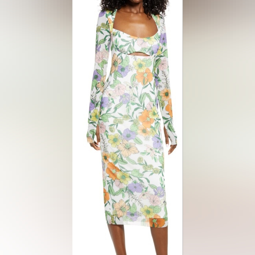 NWT AFRM Kellen Vintage Floral Cut Out Dress sz 2X